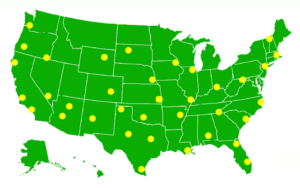 Png 750 Us Map Contactus Yellow Dot Map Section